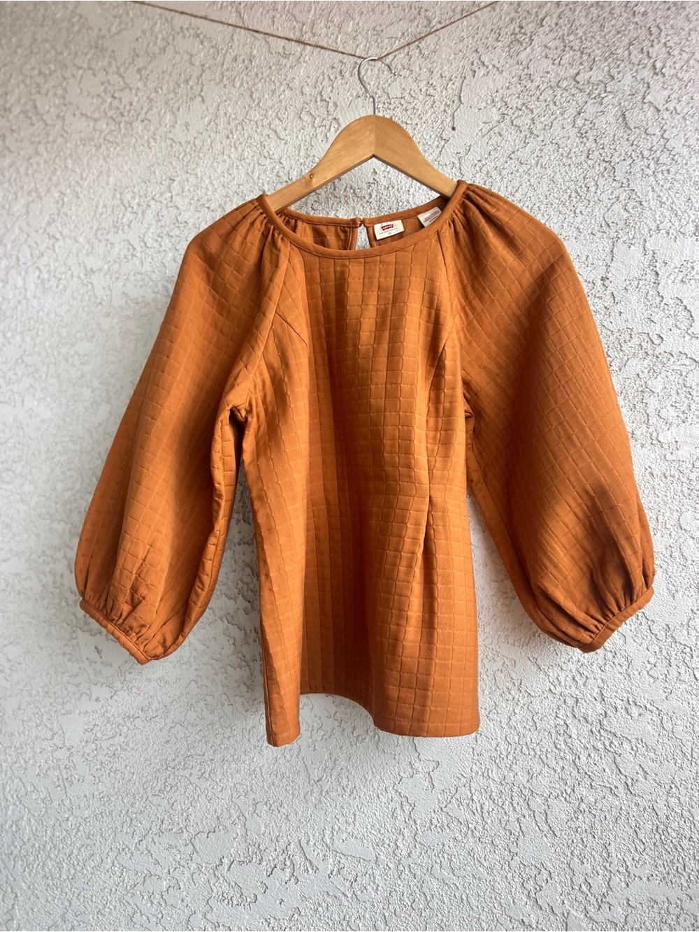 Levi's Burnt Orange Balloon Sleeve Blouse
